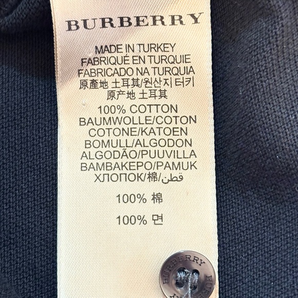 Burberry Brit black short sleeve Polo Shirt, size: Small, EUC (Authentic) - Picture 9 of 10